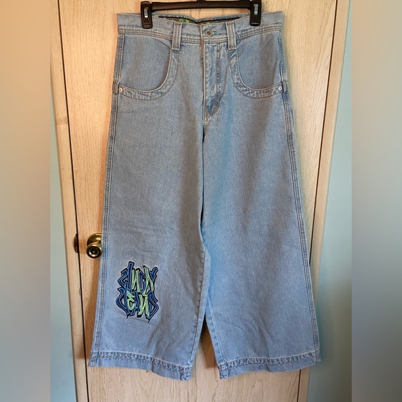 JNCO Jeans W Rollin'. 26". Vintage Wash Limited Edition Roots 30” X 30” Long NWT - Picture 4 of 16